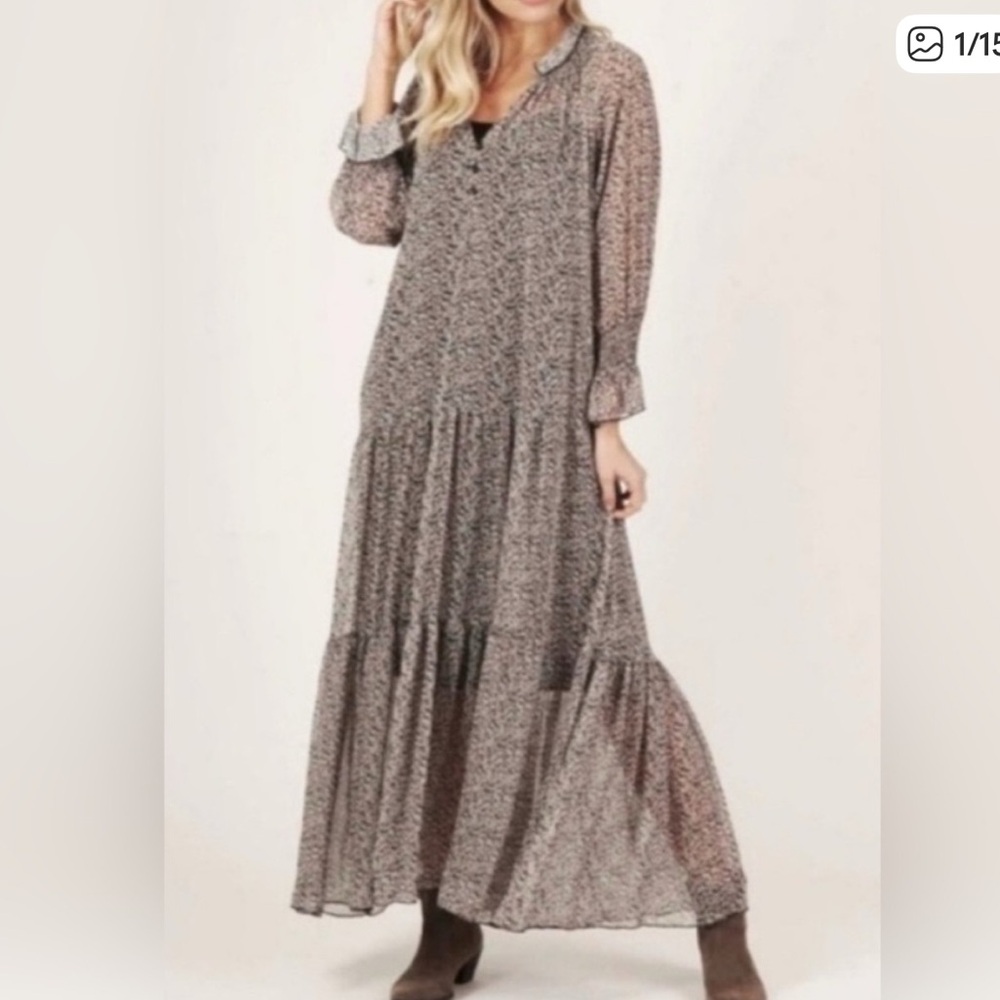 Suzy D London long sleeve Floral Maxi Dress